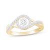 Thumbnail Image 1 of Unstoppable Love Diamond Bypass Ring 1/4 ct tw 10K Yellow Gold