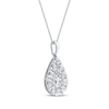 Thumbnail Image 2 of Lab-Grown Diamonds by KAY Multi-Stone Teardrop Necklace 2 ct tw 10K White Gold 18&quot;