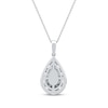 Thumbnail Image 3 of Lab-Grown Diamonds by KAY Multi-Stone Teardrop Necklace 2 ct tw 10K White Gold 18&quot;