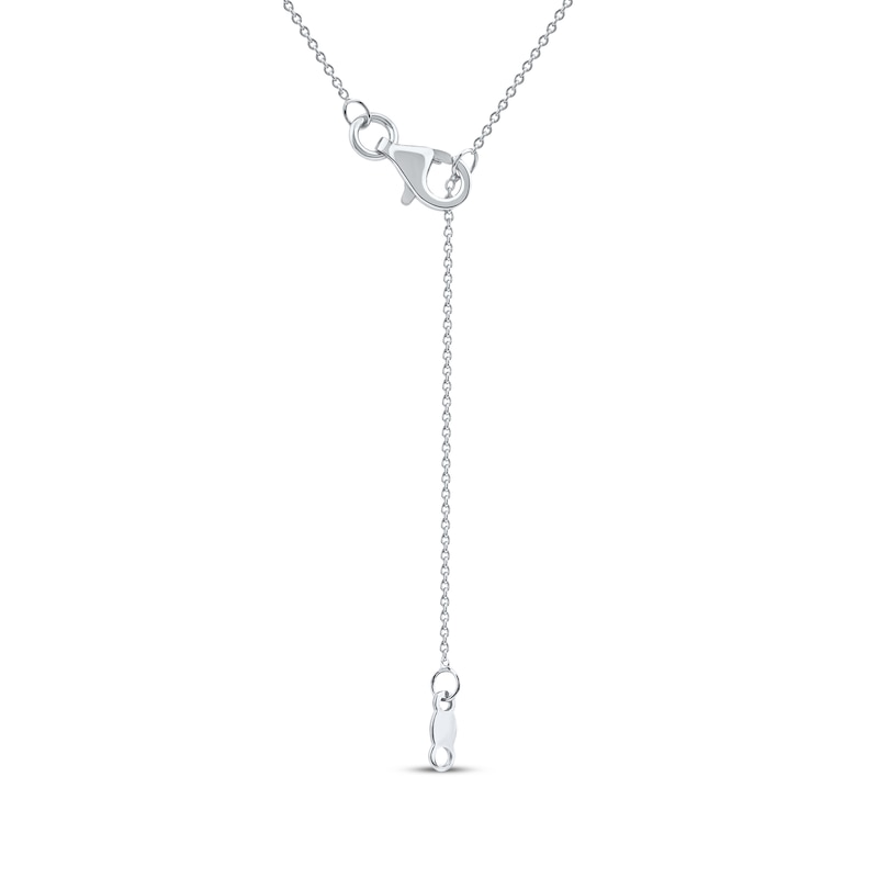 Main Image 4 of Lab-Grown Diamonds by KAY Multi-Stone Teardrop Necklace 2 ct tw 10K White Gold 18&quot;