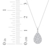 Thumbnail Image 5 of Lab-Grown Diamonds by KAY Multi-Stone Teardrop Necklace 2 ct tw 10K White Gold 18&quot;