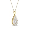 Thumbnail Image 2 of Lab-Grown Diamonds by KAY Multi-Stone Teardrop Necklace 2 ct tw 10K Yellow Gold 18&quot;