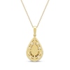 Thumbnail Image 3 of Lab-Grown Diamonds by KAY Multi-Stone Teardrop Necklace 2 ct tw 10K Yellow Gold 18&quot;