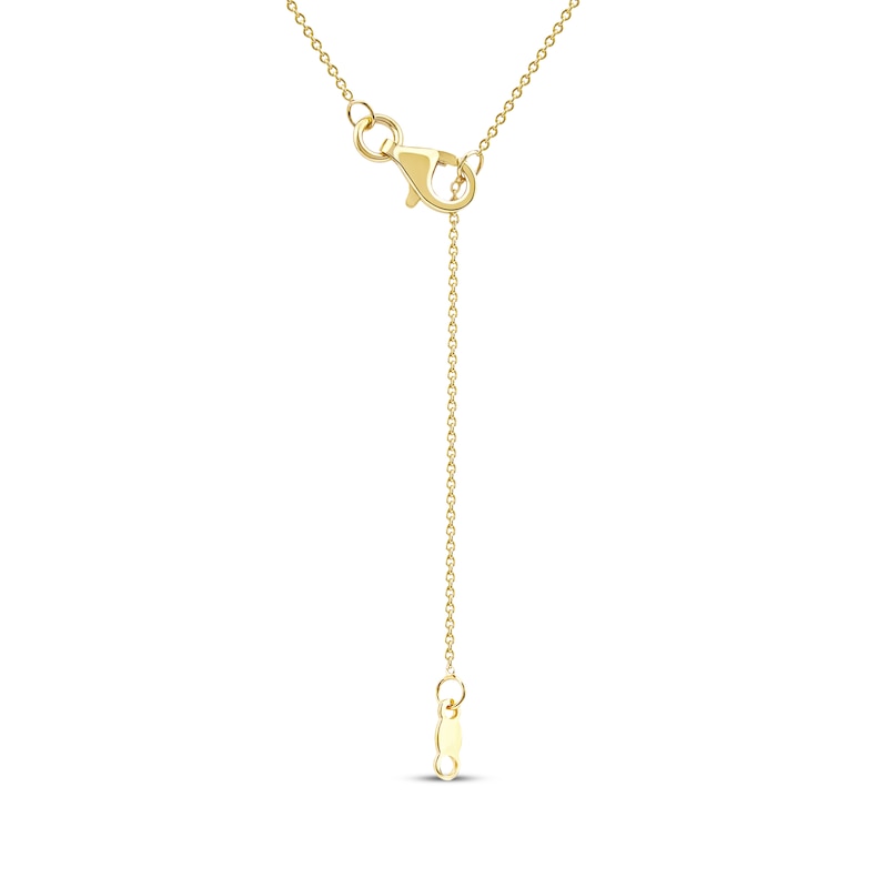 Main Image 4 of Lab-Grown Diamonds by KAY Multi-Stone Teardrop Necklace 2 ct tw 10K Yellow Gold 18&quot;