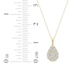 Thumbnail Image 5 of Lab-Grown Diamonds by KAY Multi-Stone Teardrop Necklace 2 ct tw 10K Yellow Gold 18&quot;