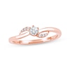 Thumbnail Image 1 of Lab-Grown diamonds by KAY Swirl Promise Ring 1/5 ct tw 10K Rose Gold