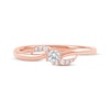 Thumbnail Image 3 of Lab-Grown diamonds by KAY Swirl Promise Ring 1/5 ct tw 10K Rose Gold