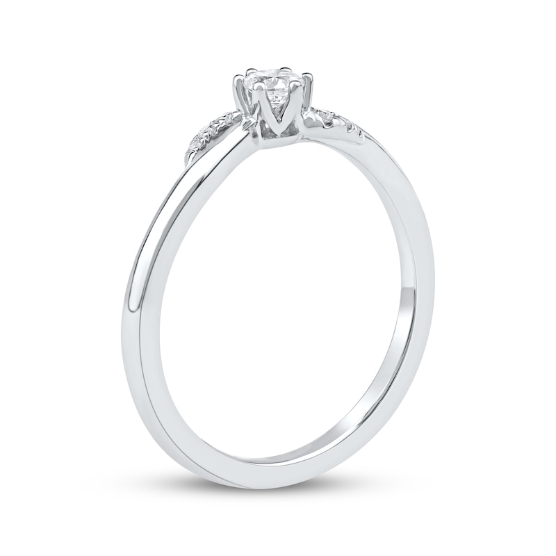 Main Image 2 of Lab-Grown diamonds by KAY Swirl Promise Ring 1/5 ct tw 10K White Gold