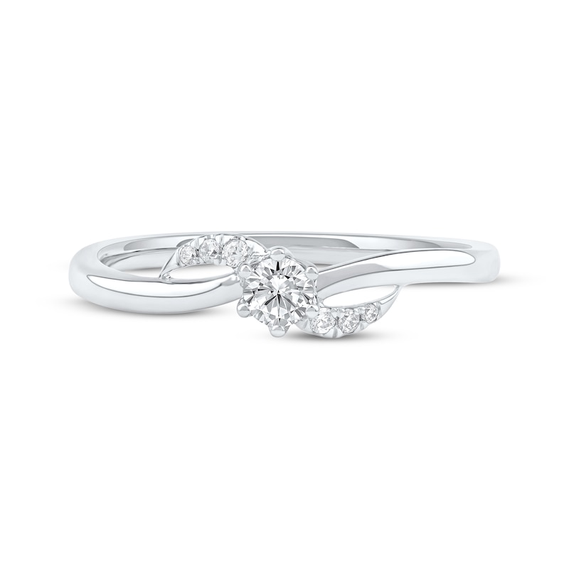 Lab-Created Diamonds by KAY Swirl Promise Ring 1/5 ct tw 10K White Gold