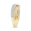 Thumbnail Image 2 of Threads of Love Diamond Crossover Ring 1/4 ct tw 10K Yellow Gold