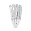 Thumbnail Image 1 of Threads of Love Diamond Multi-Row Crossover Ring 1/2 ct tw 10K White Gold