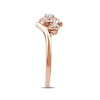 Thumbnail Image 2 of Memories Moments Magic Diamond Three-Stone Bypass Ring 1/5 ct tw 10K Rose Gold