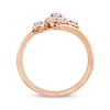 Thumbnail Image 3 of Memories Moments Magic Diamond Three-Stone Bypass Ring 1/5 ct tw 10K Rose Gold