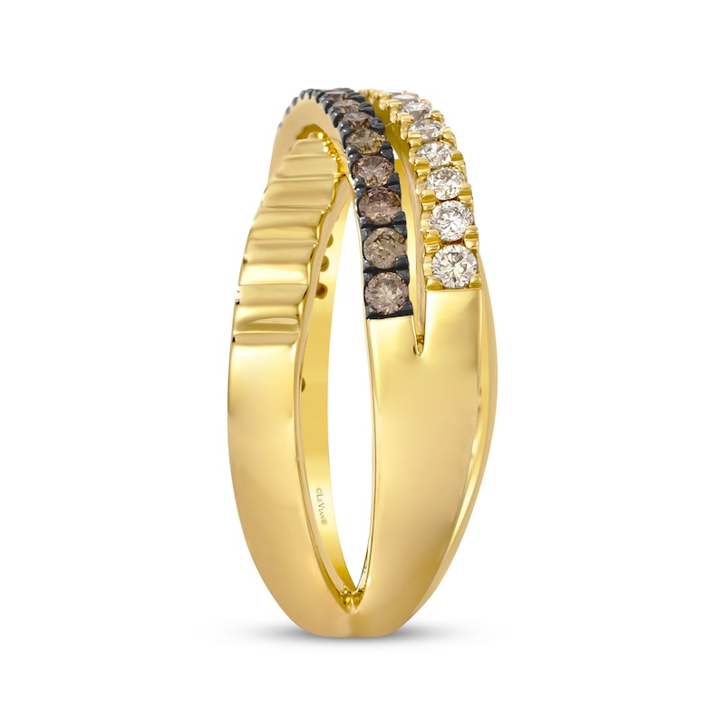 Main Image 2 of Le Vian Diamond Crossover Ring 1/3 ct tw 14K Honey Gold