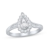 Thumbnail Image 0 of Multi-Diamond Pear-Shaped Promise Ring 1/5 ct tw Sterling Silver