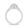 Thumbnail Image 2 of Multi-Diamond Pear-Shaped Promise Ring 1/5 ct tw Sterling Silver