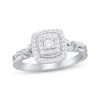 Thumbnail Image 0 of Diamond Double Cushion Halo Ring 1/4 ct tw Sterling Silver