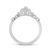 Thumbnail Image 3 of Diamond Halo Promise Ring 1/4 ct tw Sterling Silver