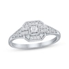 Thumbnail Image 0 of Diamond Octagon Frame Promise Ring 1/4 ct tw Sterling Silver