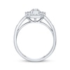 Thumbnail Image 2 of Diamond Octagon Frame Promise Ring 1/4 ct tw Sterling Silver