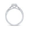 Thumbnail Image 2 of Diamond Halo Promise Ring 1/4 ct tw Sterling Silver