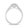 Thumbnail Image 3 of Multi-Diamond Oval Halo Fashion Ring 1/4 ct tw Sterling Silver