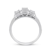 Thumbnail Image 3 of Princess-Cut Quad Halo Promise Ring 1/4 ct tw 10K White Gold