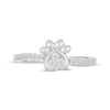 Thumbnail Image 3 of Diamond Paw Print Ring 1/6 ct tw Sterling Silver