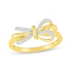 Thumbnail Image 0 of Diamond Overlapping Bow Ring 1/10 ct tw 10K Yellow Gold