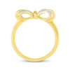 Thumbnail Image 2 of Diamond Overlapping Bow Ring 1/10 ct tw 10K Yellow Gold