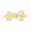 Thumbnail Image 3 of Diamond Overlapping Bow Ring 1/10 ct tw 10K Yellow Gold