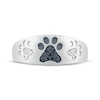 Thumbnail Image 3 of Black & White Diamond Paw Print Ring 1/20 ct tw Sterling Silver
