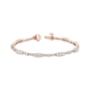 Thumbnail Image 0 of Memories Moments Magic Lab-Created Diamond Three-Stone Bracelet 3 ct tw 14K Rose Gold 7"