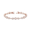 Thumbnail Image 1 of Memories Moments Magic Lab-Grown Diamond Three-Stone Halo Bracelet 2 ct tw 14K Rose Gold 7&quot;