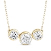 Thumbnail Image 1 of Memories Moments Magic Three-Stone Lab-Grown Diamond Necklace 1-1/2 ct tw 14K Yellow Gold 18&quot;