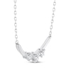 Thumbnail Image 2 of Memories Moments Magic Lab-Grown Diamond Smile Necklace 1/2 ct tw 14K White Gold 18&quot;