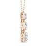 Thumbnail Image 2 of Memories Moments Magic Lab-Grown Diamond Three-Stone Vertical Necklace 1-1/2 ct tw 14K Rose Gold 18&quot;