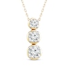 Thumbnail Image 1 of Memories Moments Magic Lab-Grown Diamond Three-Stone Vertical Necklace 1-1/2 ct tw 14K Yellow Gold 18&quot;