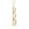 Thumbnail Image 2 of Memories Moments Magic Lab-Grown Diamond Three-Stone Vertical Necklace 1-1/2 ct tw 14K Yellow Gold 18&quot;