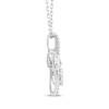 Thumbnail Image 1 of Threads of Love Pear-Shaped Lab-Created Diamond Bypass Necklace 1/2 ct tw 14K White Gold 18"