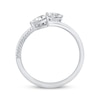 Thumbnail Image 3 of Threads of Love Pear-Shaped Lab-Grown Diamond Bypass Ring 1/2 ct tw 14K White Gold