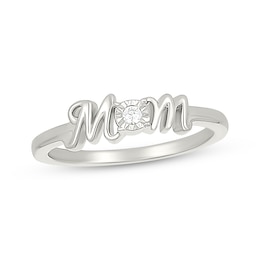 &quot;Mom Diamond Accent Ring Sterling Silver