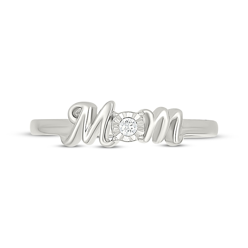 "Mom Diamond Accent Ring Sterling Silver