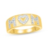 Thumbnail Image 0 of Diamond "Mom" Heart Ring 1/5 ct tw 10K Yellow Gold