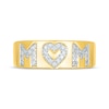 Thumbnail Image 3 of Diamond "Mom" Heart Ring 1/5 ct tw 10K Yellow Gold