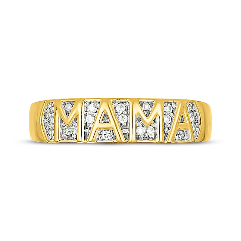 Diamond "Mama" Ring 1/10 ct tw 10K Yellow Gold