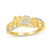 Thumbnail Image 0 of Diamond "Mom" Paw Print Ring 1/15 ct tw 10K Yellow Gold