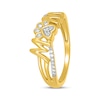 Thumbnail Image 1 of Diamond "Mom" Paw Print Ring 1/15 ct tw 10K Yellow Gold