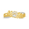 Thumbnail Image 3 of Diamond "Mom" Paw Print Ring 1/15 ct tw 10K Yellow Gold