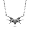 Thumbnail Image 1 of Disney Treasures The Nightmare Before Christmas Black Diamond Bat Necklace 1/6 ct tw Sterling Silver 17.5&quot;